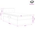 vidaXL Postel s úložným prostorem a matrací Modrá 90 x 190 cm Zamat