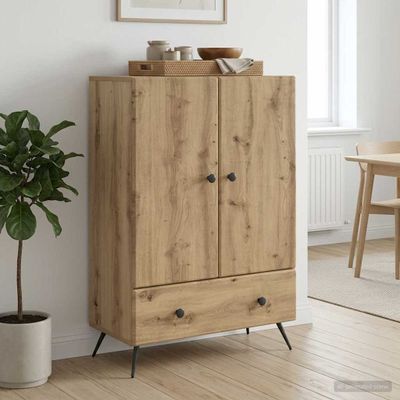 vidaXL Servírovacia skriňa Dub artisan 66 x 34,5 x 95 cm