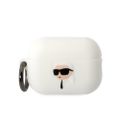 Púzdro Karl Lagerfeld pre Airpods Pro 2 KLAP2RUNIKH biela 3D Silikón NFT Karl