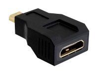 HDMI adaptér - 19 pin mini HDMI Type C so zdierkami (female) do 19 pin micro HDMI Type D s pinmi (male)