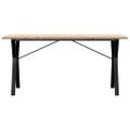 vidaXL Jedálenský stolík v tvare Y 140x80x75,5 cm borovica a oceľ