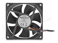 Axiálny ventilátor 24 V DC 80 x 80 x 25 mm čierny