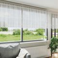 vidaXL Čipková záclona Biela 100 x 400 cm Polyester
