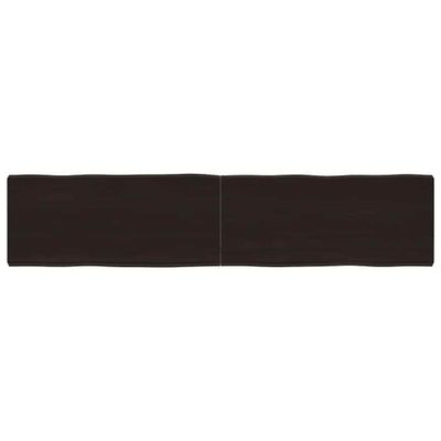 vidaXL Stolová doska tmavohnedá 180x40x(2-6)cm ošetrený masív hrany