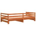 vidaXL Vysúvacia denná posteľ voskovohnedá 80x200 cm masívna borovica