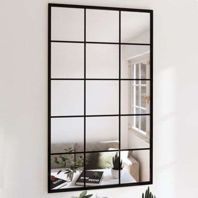 vidaXL Nástenné zrkadlá 2 ks čierne 100x60 cm kov