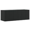 vidaXL Záhradný box na vankúše z polyratanu 291x100,5x104 cm čierny