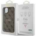 Puzdro Guess pre iPhone 15 6,1" GUHMP15SG4GFRW hnedá HC MAGSAFE PU 4G RING CLASSIC LOGO