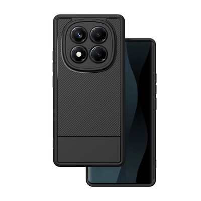 Puzdro Simple Carbon pre Xiaomi Redmi Note 14 Pro 5G (Global) / Note 14 Pro Plus 5G (Global) čierne