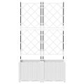 vidaXL Záhradný kvetináč 2 ks Biela 80 x 40 x 143 cm PP