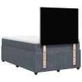 vidaXL Posteľný rám boxspring s matracom tmavosivý 90x190 cm zamat