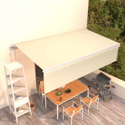 vidaXL Automatická markíza s tienidlom 6x3 m krémová