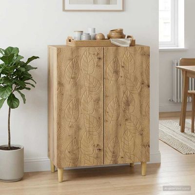 vidaXL Servírovacia skriňa Dub artisan 66 x 34,5 x 90 cm