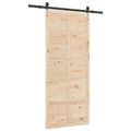 vidaXL Posuvné dvere Prírodná 80 x 208 cm Borovicový masív