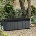 Keter Záhradný úložný box Darwin 380 l sivý