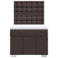 vidaXL Boxspring posteľ s matracom tmavohnedá 90x190 cm látka