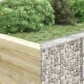 vidaXL Trapézový gabiónový vyvýšený kôš pozinkovaná oceľ 80x20x100 cm