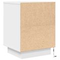 vidaXL Nočné skrinky s LED osvetlením 2 ks Biela 38x34x50 cm