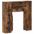 vidaXL Rám krbu Dymový dub 93 x 20 x 89 cm Kompozitné drevo