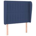 vidaXL Čelo postele so záhybmi modré 83x23x118/128 cm látka