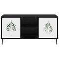vidaXL TV skrinka HANAU 102 x 33 x 51 cm Čierny dub Kompozitné drevo
