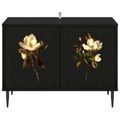 vidaXL TV skrinka BREMEN 69 x 33 x 50,5 cm Čierny dub Kompozitné drevo