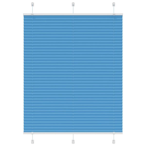 vidaXL plisovaná roleta modrá 105x150 cm Šírka látky 104,4 cm