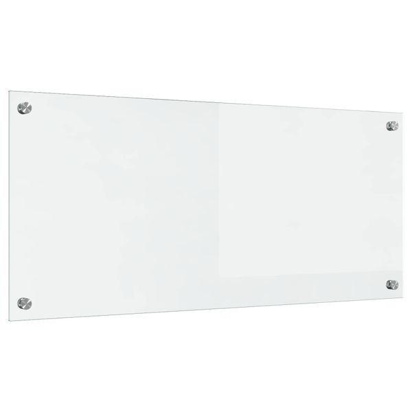 vidaXL Kuchynský obklad Priehľadná 90 x 40 cm tvrdené sklo