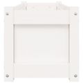 vidaXL Záhradný kvetináč biely 90x31x31 cm borovicový masív