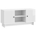 vidaXL TV skrinka 102 x 34,5 x 50 cm Biela s vysokým leskom