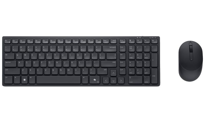 DELL KM555/ US Medzinárodná/ bezdrôtová tichá klávesnica + myš/ USB/ čierna Set klávesnice a myši, bezdrôtový, US, americké rozloženie, Bluetooth, USB, čierny