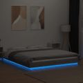 vidaXL Posteľný rám s LED svetlami sivý sonoma 150x200cm kompoz. drevo