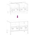 vidaXL TV skrinka antracitová 68x39x43,5 cm oceľ valcovaná za studena