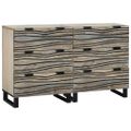 vidaXL Komoda set 2 ks Biela 120 x 33 x 75 cm Masívne mango drevo