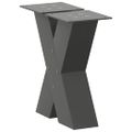 vidaXL Nohy konferenčného stolíka v tvare X, 2 ks, antracitové, 30 x (30-31) cm, oceľ