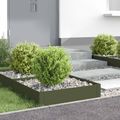 vidaXL Obrubník trávnika 4 ks 60 x 60 x 20 cm Oceľ Olivovo zelená