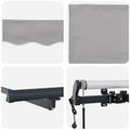 vidaXL Sklopná markíza Svetlosivá 500 × 350 cm Tkanina a hliník