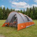 vidaXL Tunelový stan 560 x 395 x 212 cm Šedá a oranžová