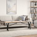 vidaXL Jedálenský stolík v tvare X 160x40x45 cm borovica a oceľ