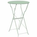 vidaXL Bistro stôl Svetlá mäta Ø 50 x 71 cm Práškovaná oceľ