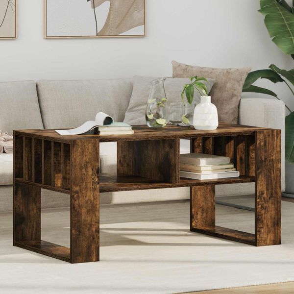 vidaXL Konferenčný stolík Dymová dub 92 x 49,5 x 45 cm