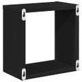 vidaXL Nástenné police 4 ks čierne 26x15x26 cm