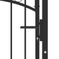 vidaXL Plotová brána EMMEN s hrotmi, oceľ 104x117 cm, čierna