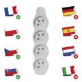 Samostatná zásuvka EMOS P0400N, biela, 4 zásuvky