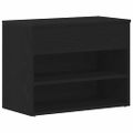 vidaXL Lavička na topánky 60 x 30 x 45 cm Kompozitné drevo Čierny dub