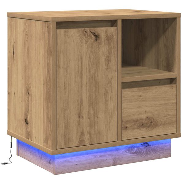 vidaXL Nočný stolík Remeselný dub 50 x 34,5 x 50 cm Kompozitné drevo