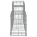 vidaXL Oblúkový gabionový kôš 6 ks 200x30x40/60 cm pozinkované železo