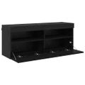 vidaXL TV nástenná skriňa 100 x 30 x 40 cm Čierny dub Kompozitné drevo