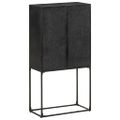 vidaXL Komoda čierna 60x30x120 cm akáciový a mangovníkový masív