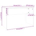 vidaXL Sada toaletného stolíka čierna 74,5x40x141 cm